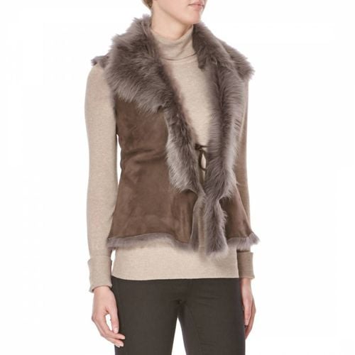 Grey Short Gilet - Shearling Boutique - Modalova