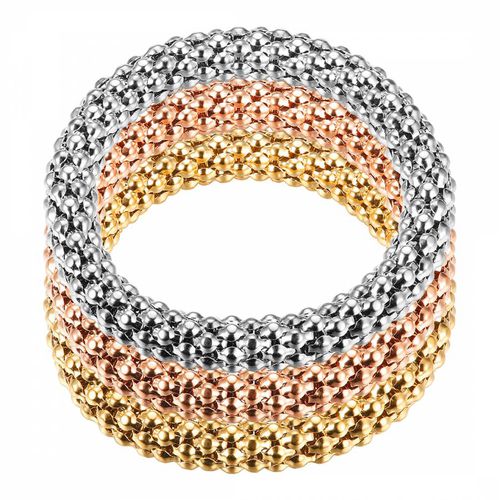 Gold/Silver Textured Bracelet Set - Chloe Collection by Liv Oliver - Modalova