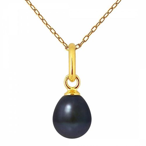 Black Pearl Drop Necklace - Mitzuko - Modalova