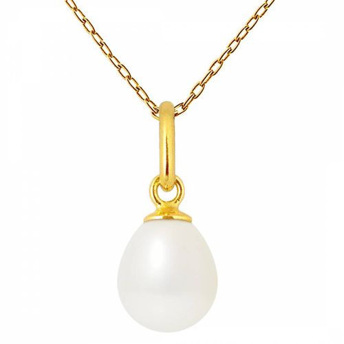 White/Gold Pearl Necklace - Mitzuko - Modalova