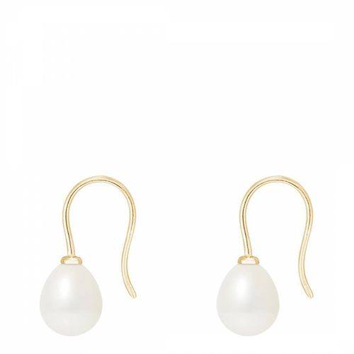 White Pearl Drop Earrings - Mitzuko - Modalova