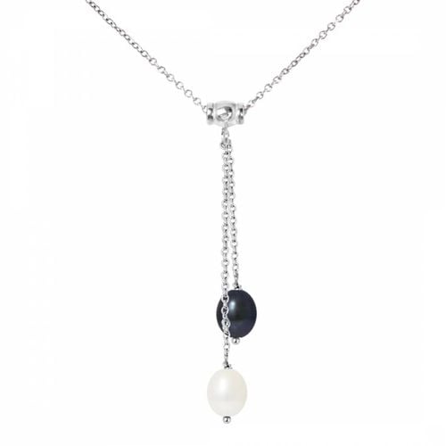 Toi Moi White/Black Pearl Necklace - Mitzuko - Modalova