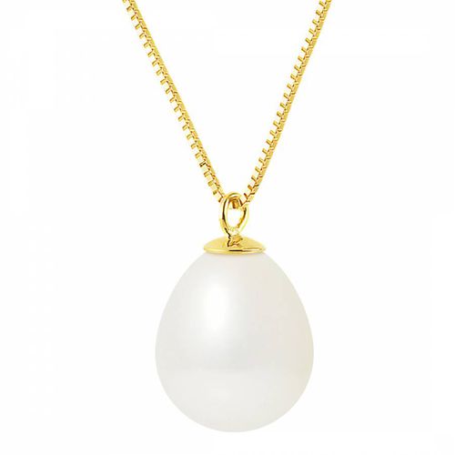 Yellow Gold White Pearl Necklace - Mitzuko - Modalova