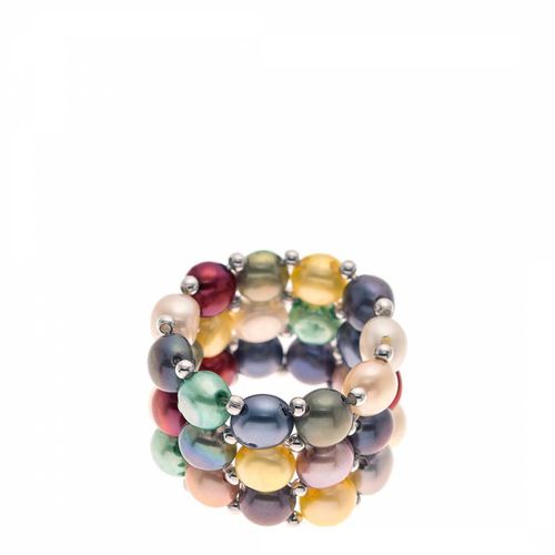 Multi Coloured Pearl Ring - Mitzuko - Modalova