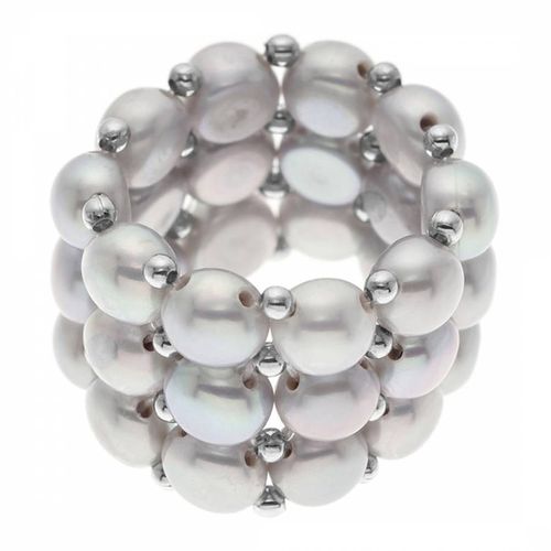 Grey Pearl Ring - Mitzuko - Modalova