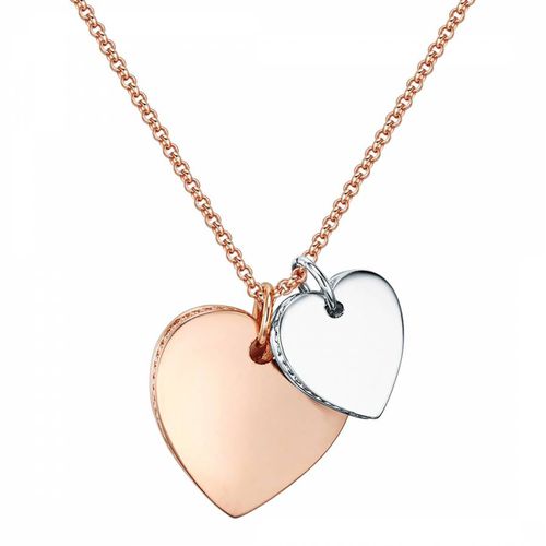 Rose Gold/Silver Heart Necklace - Runway - Modalova