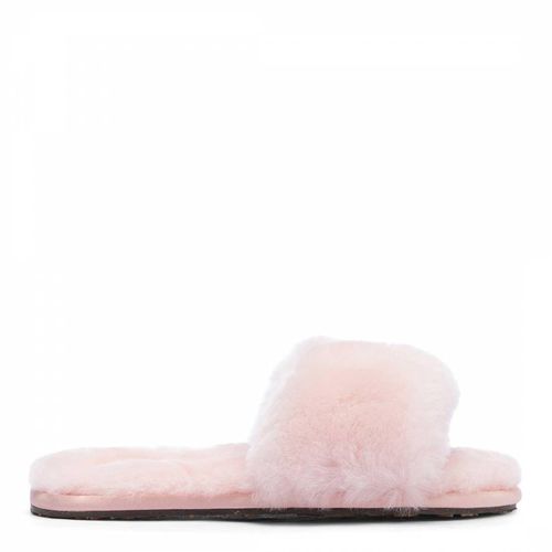 Pink Shearling Vamp Slide Slippers - Australia Luxe Collective - Modalova