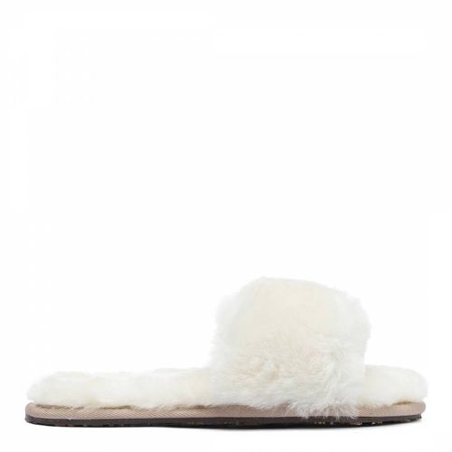 Sand Shearling Vamp Slide Slippers - Australia Luxe Collective - Modalova