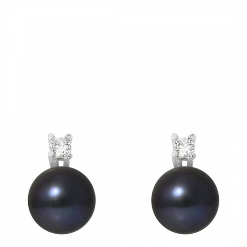 Black Pearl Stud Earrings - Mitzuko - Modalova