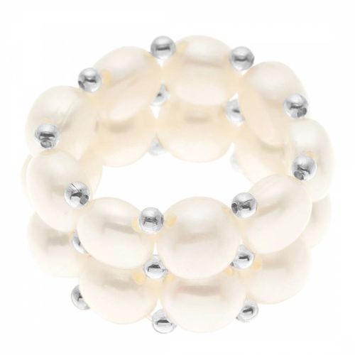 White Pearl Ring - Mitzuko - Modalova