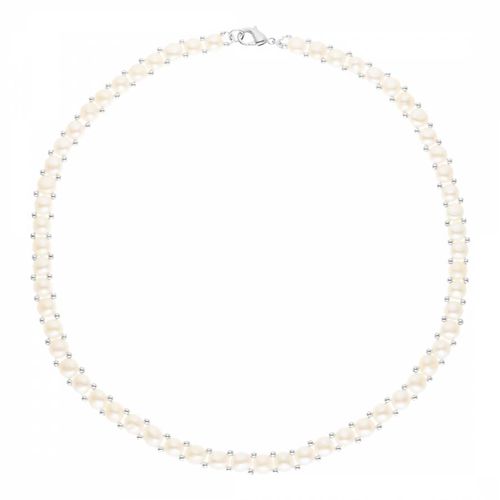 White Row Of Pearls Necklace - Mitzuko - Modalova