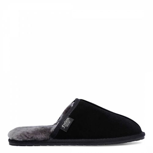 Men's Black Sheepskin Mule Slipper - Fenlands Sheepskin - Modalova