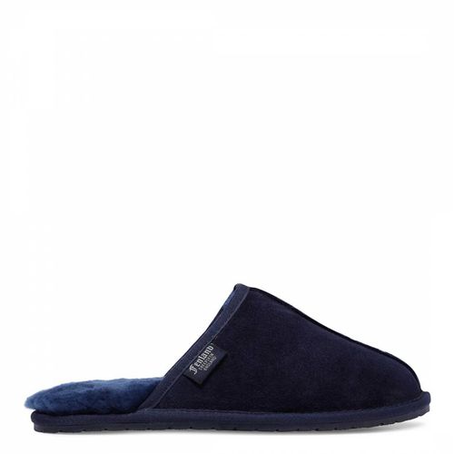 Men's Navy Sheepskin Mule Slipper - Fenlands Sheepskin - Modalova