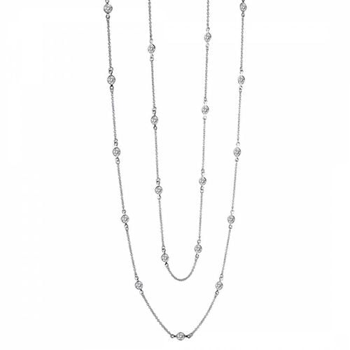 Plated Station Zirconia Necklace - Chloe Collection by Liv Oliver - Modalova