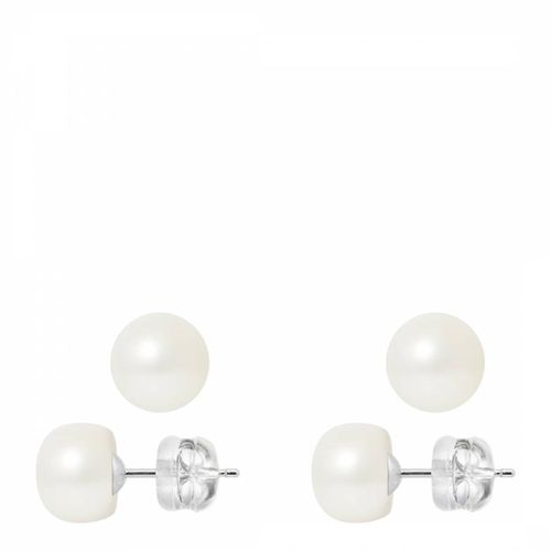 Natural / Gold Freshwater Pearl Earrings - Mitzuko - Modalova