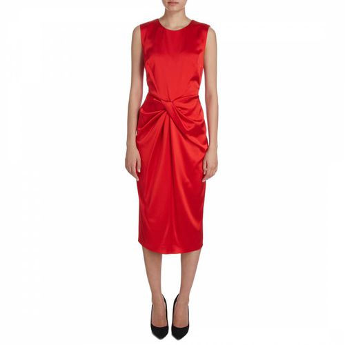 Red Sleeveless Drape Front Dress - Donna Karan New York - Modalova