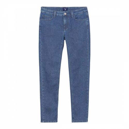 Blue Cropped Slim Stretch Jeans - Gant - Modalova