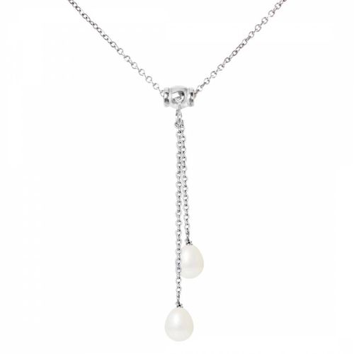 White Double Pearl Drop Necklace - Ateliers Saint Germain - Modalova