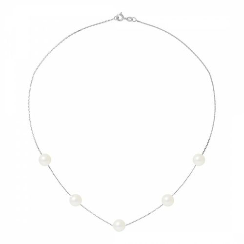 Natural /Silver Plated Fresh Water Pearl Link Necklace - Ateliers Saint Germain - Modalova