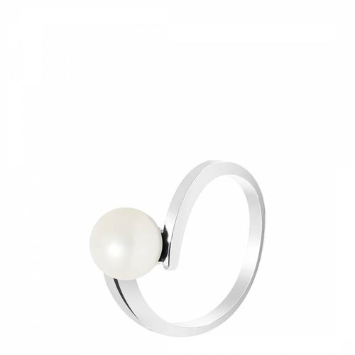 White/Silver Pearl Ring - Mitzuko - Modalova