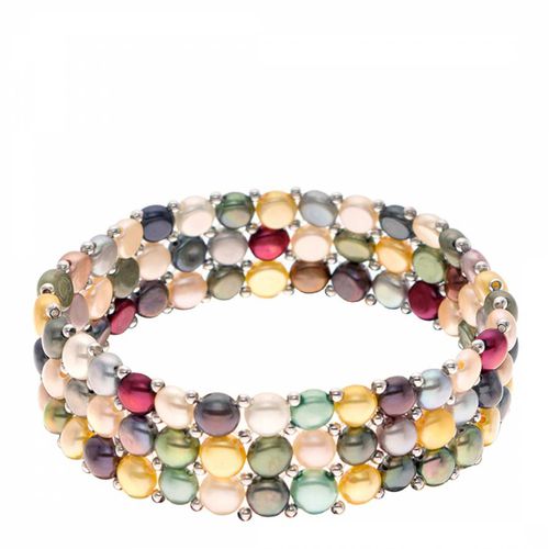 Multi Coloured Pearl Bracelet - Mitzuko - Modalova