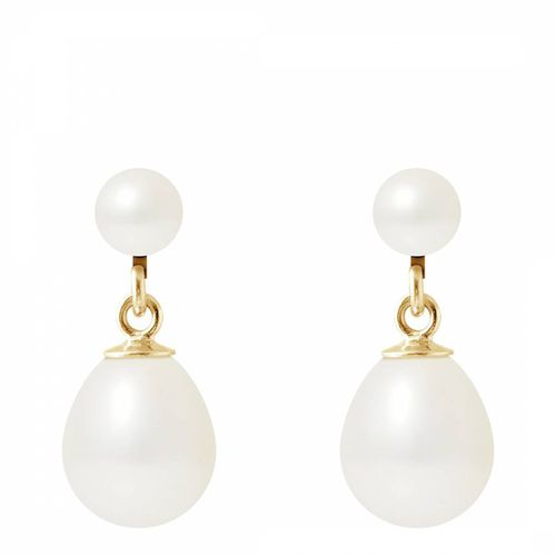 White Double Pearl Earrings - Mitzuko - Modalova