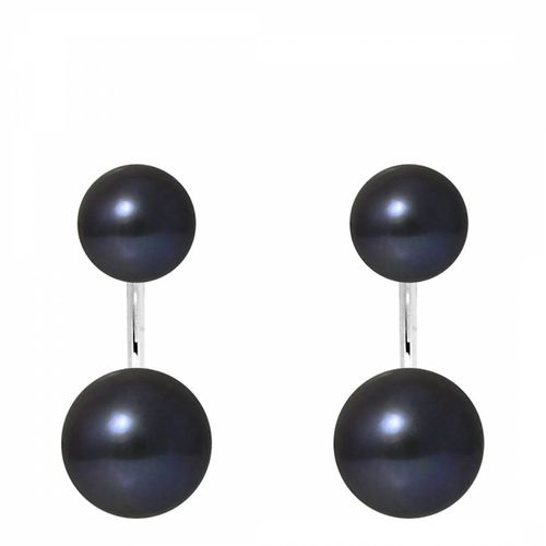 Black Double Pearl Earrings - Mitzuko - Modalova