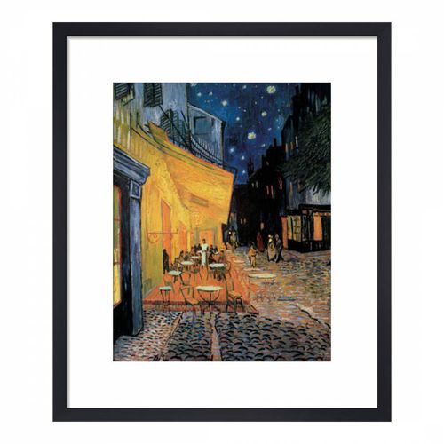 Cafe Terrace at Night 36x28cm Framed Print - Vincent Van Gogh - Modalova