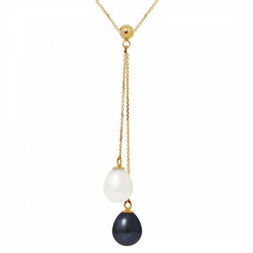 White/Black Tahitian Freshwater Pearl Necklace - Mitzuko - Modalova