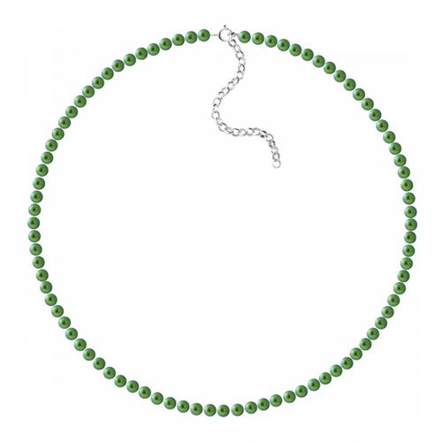 Malachite Row Of Pearls Necklace 4-5mm - Just Pearl - Modalova