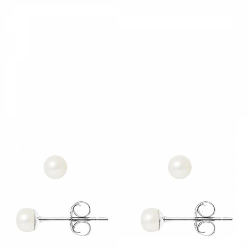 Natural Pearl Button Earrings 4-5mm - Just Pearl - Modalova