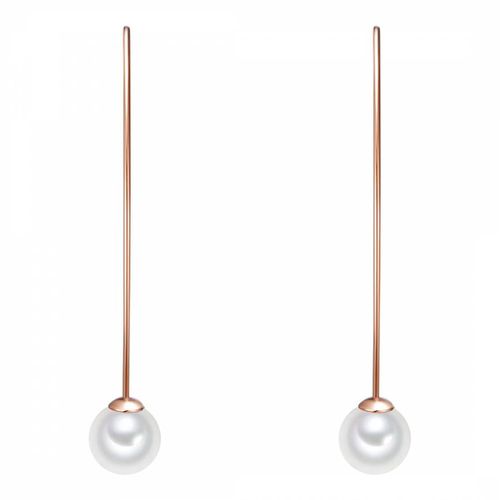 White/Rose Organic Pearl Drop Earrings 8mm - Perldesse - Modalova