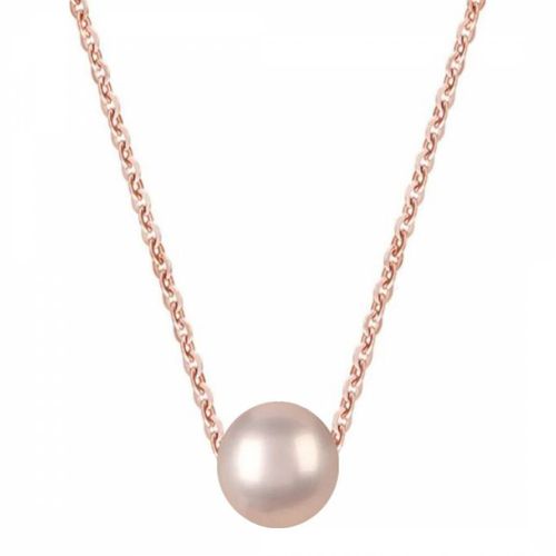 K Rose Gold Champagne Pearl Necklace - White label by Liv Oliver - Modalova