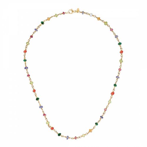 K Gold Multi Gemstone Necklace - Liv Oliver - Modalova