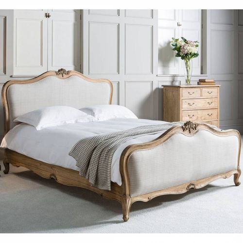 Stanal King Size Linen Upholstered Bed Weathered - Gallery Living - Modalova