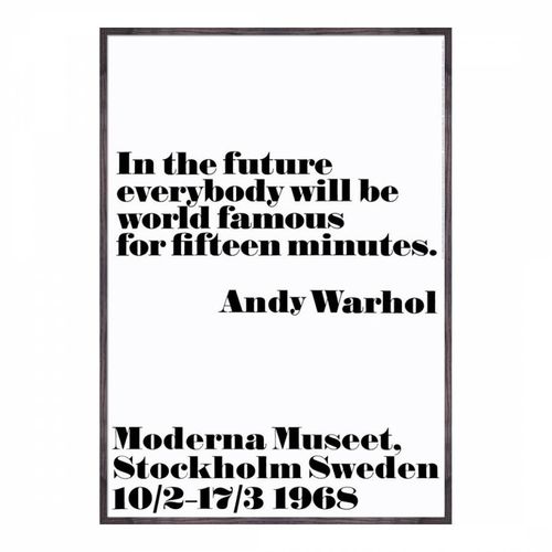 In The Future 100x70cm Framed Print - Andy Warhol - Modalova