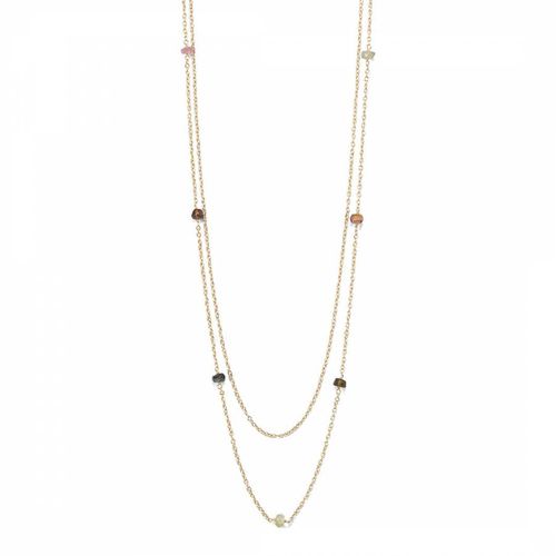 Tourmaline Station Double Row Necklace - Liv Oliver - Modalova