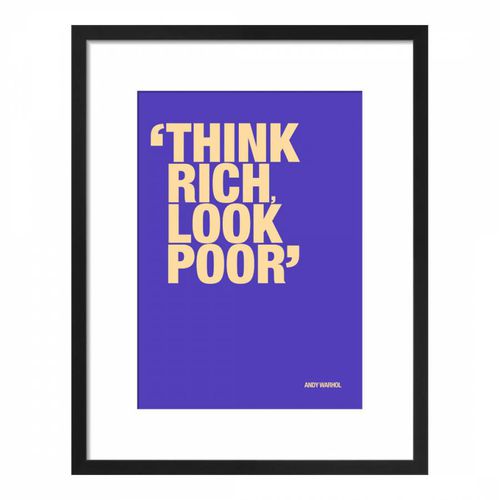 Think rich Framed Print 36x28cm - Andy Warhol - Modalova