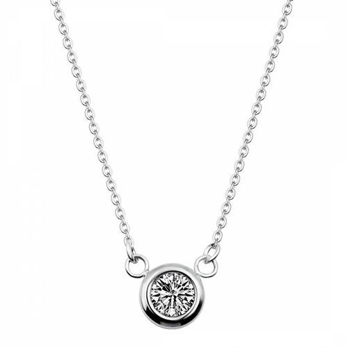 Silver Solitaire Necklace - Chloe Collection by Liv Oliver - Modalova