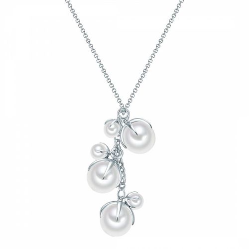 Silver Organic Shell Pearl Necklace - Perldor - Modalova