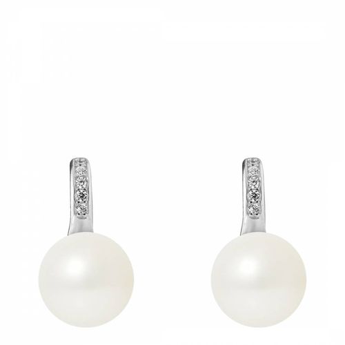 White Pearl Silver Earrings - Mitzuko - Modalova
