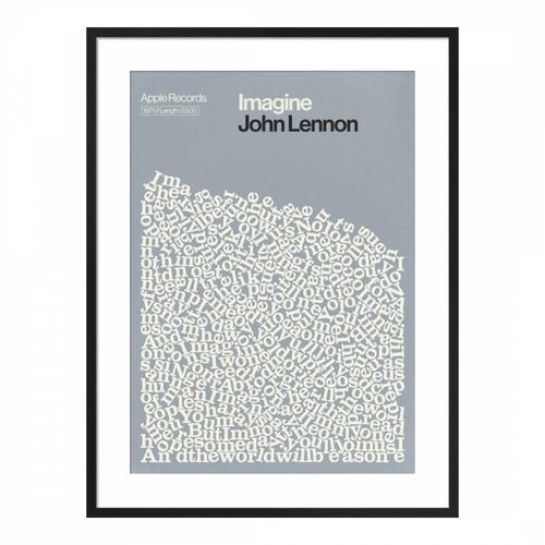 Imagine John Lennon 36x28cm Framed Print - Reign & Hail - Modalova