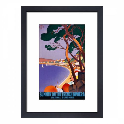 Summer on the French Riviera 1930 Framed Print - Roger Broders - Modalova