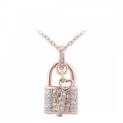 Rose Plated Classic Necklace with Swarovski Crystals - Ma Petite Amie - Modalova
