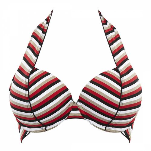 Disco Stripe Summer Halter Bikini Top - Panache - Modalova