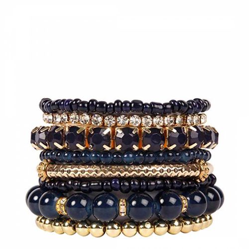 Black Bead / Crystal Bracelet Set - Chloe Collection by Liv Oliver - Modalova