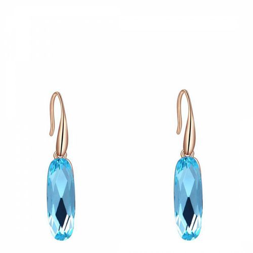 Sapphire Oval Earrings with Swarovski Crystals - Ma Petite Amie - Modalova