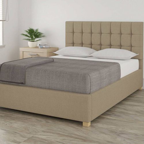 Aldgate Natural Double Eire Linen Ottoman Bed - Aspire Furniture - Modalova