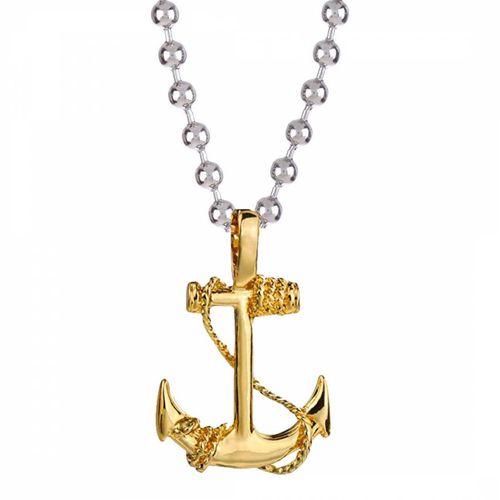 K Plated & Silver Plated Anchor Necklace - Stephen Oliver - Modalova