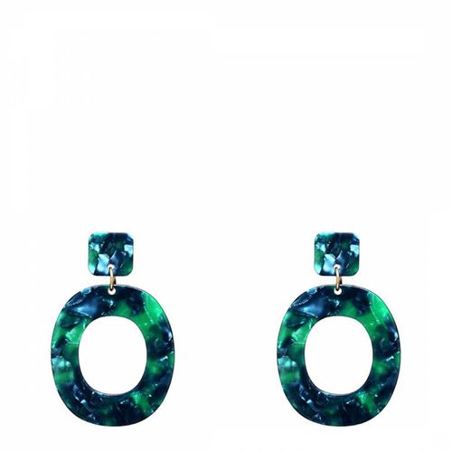 Green Shell Boho Statement Earrings - Chloe Collection by Liv Oliver - Modalova